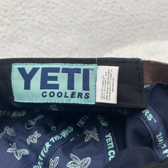 Yeti Cooler Baseball Hat Mens Strap Back OSFM Navy Blue Outdoors Boats Beer Dad - Picture 9 of 9